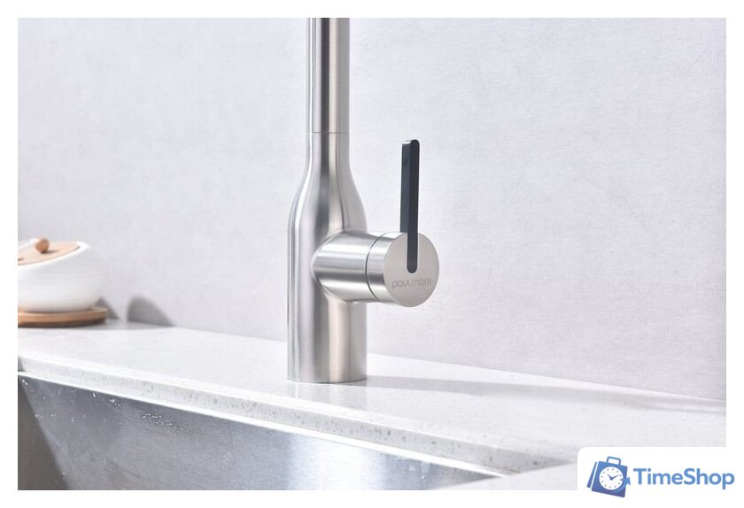 Смеситель Paulmark Magneto One Ma213188-BS (стальной/брашированная сталь) - Изображение №2 — Интернет-магазин Time-Shop