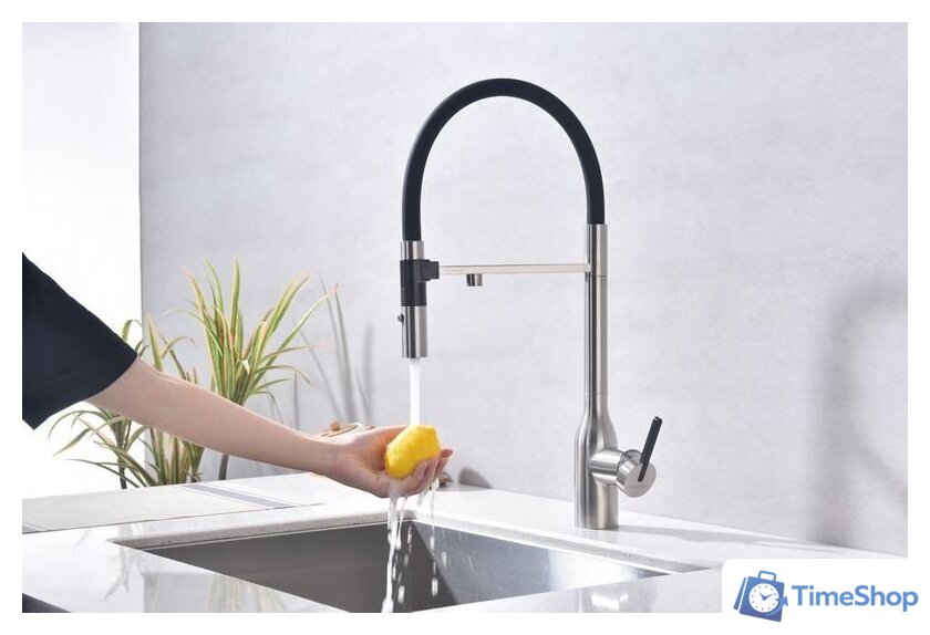 Смеситель Paulmark Magneto One Ma213188-BS (стальной/брашированная сталь) - Изображение №9 — Интернет-магазин Time-Shop