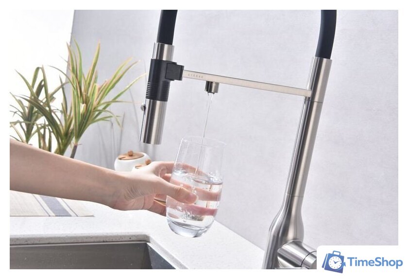 Смеситель Paulmark Magneto One Ma213188-BS (стальной/брашированная сталь) - Изображение №5 — Интернет-магазин Time-Shop