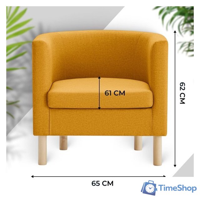 Интерьерное кресло Mio Tesoro Агата 351 (горчичный 1172) - Изображение №3 — Интернет-магазин Time-Shop