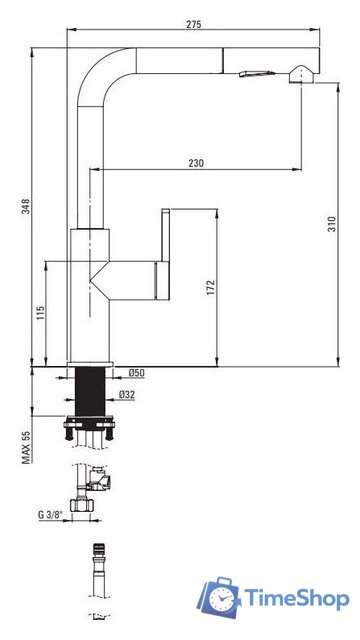 Смеситель Deante Momi Gold BKM R73M - Изображение №9 — Интернет-магазин Time-Shop