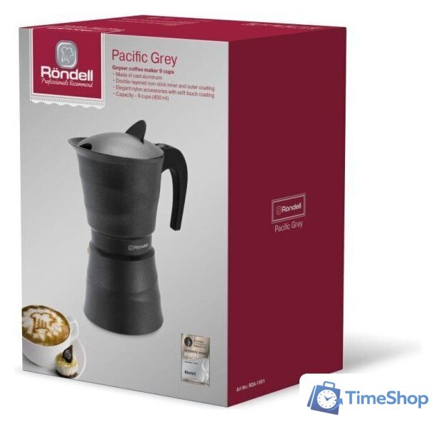 Гейзерная кофеварка Rondell Pacific Grey RDA-1901 - Изображение №5 — Интернет-магазин Time-Shop