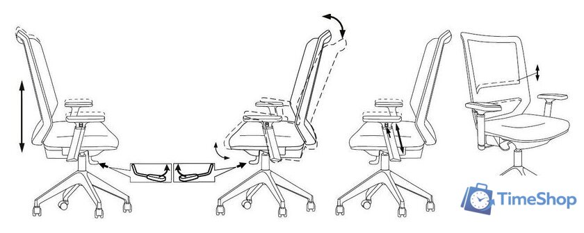 Офисное кресло Бюрократ MC-G611NL-H (черный) - Изображение №12 — Интернет-магазин Time-Shop