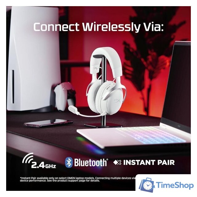 Наушники HyperX Cloud III S Wireless (белый) - Изображение №7 — Интернет-магазин Time-Shop