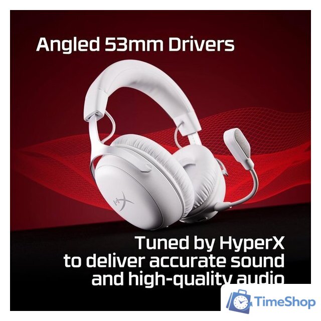 Наушники HyperX Cloud III S Wireless (белый) - Изображение №8 — Интернет-магазин Time-Shop