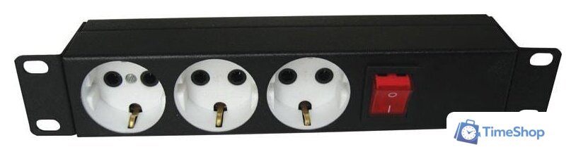 Блок розеток ЦМО БР-3П-10-9005 (3 розетки, без шнура питания) - Изображение №2 — Интернет-магазин Time-Shop