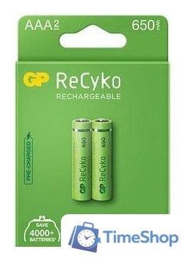 Аккумулятор GP ReCyko AAA 650mAh 2шт - Изображение №1 — Интернет-магазин Time-Shop