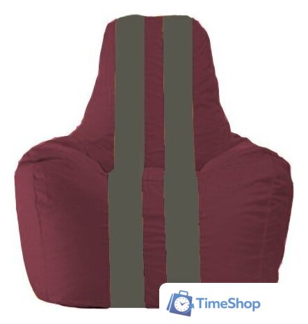 Кресло-мешок Flagman Спортинг С1.1-300 (бордовый/темно-серый) - Изображение №1 — Интернет-магазин Time-Shop