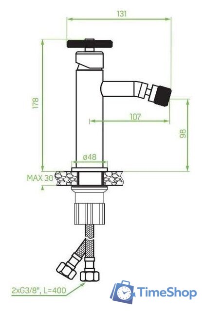 Смеситель Laveo Muro BAU 732D - Изображение №2 — Интернет-магазин Time-Shop