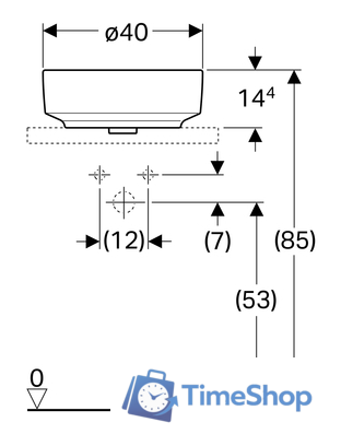 Умывальник Geberit VariForm 500.768.01.2 - Изображение №3 — Интернет-магазин Time-Shop