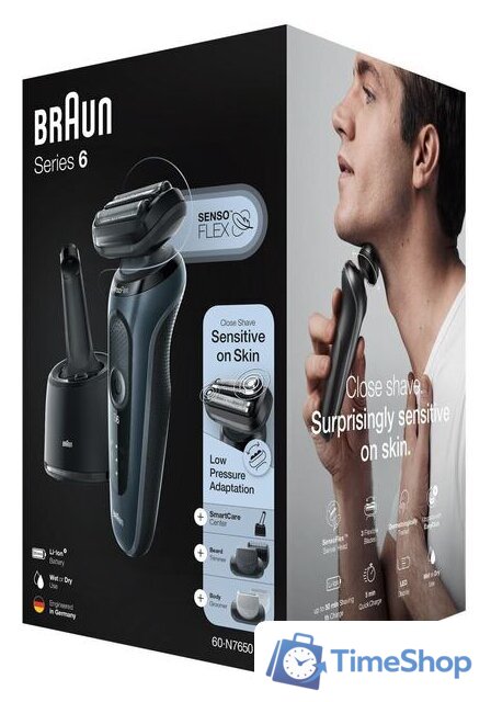 Электробритва Braun Series 6 60-N7650cc - Изображение №7 — Интернет-магазин Time-Shop