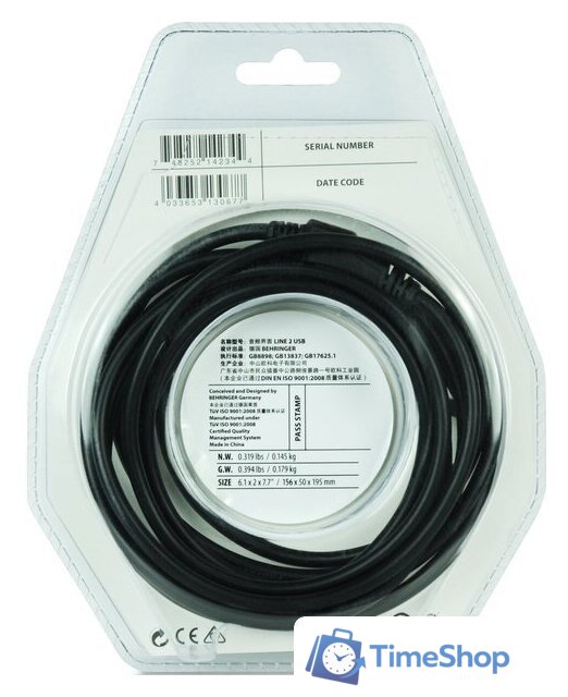 Кабель Behringer Line 2 USB - Изображение №5 — Интернет-магазин Time-Shop