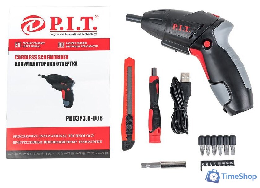 Электроотвертка P.I.T. PD03P3.6-006 (с АКБ) - Изображение №4 — Интернет-магазин Time-Shop