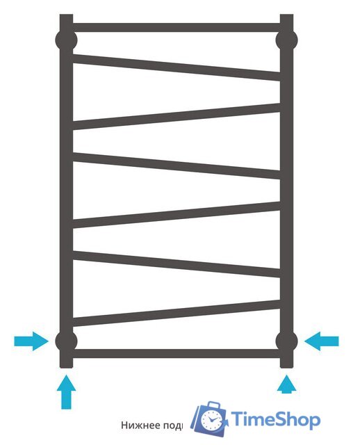Полотенцесушитель Сунержа Сирокко 800x500 30-0253-8050 - Изображение №4 — Интернет-магазин Time-Shop