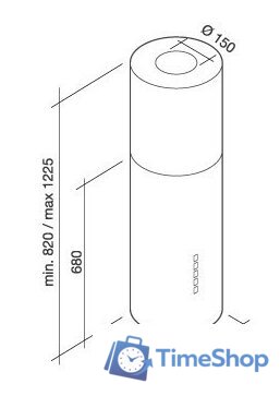 Кухонная вытяжка Falmec Polar/White Design Island 35 800 м3/ч (белый) - Изображение №2 — Интернет-магазин Time-Shop