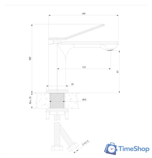 Смеситель Lauter Allure 21C618С - Изображение №2 — Интернет-магазин Time-Shop