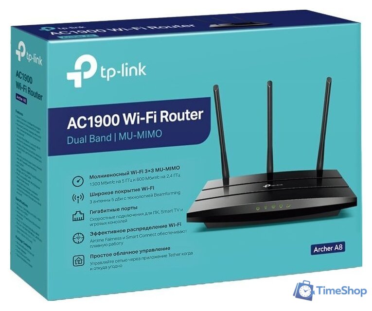 Wi-Fi роутер TP-Link Archer A8 - Изображение №4 — Интернет-магазин Time-Shop