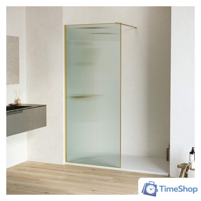 Душевая стенка RGW WA-08G 06100812-156 120 (золото/ребристое стекло) - Изображение №1 — Интернет-магазин Time-Shop