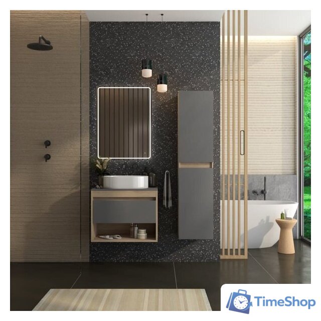  Teymi Тумба под умывальник Ritta 65 T60524 (дуб эврика/графит матовый) - Изображение №5 — Интернет-магазин Time-Shop