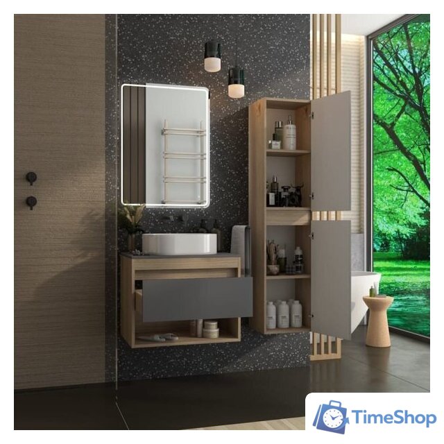  Teymi Тумба под умывальник Ritta 65 T60524 (дуб эврика/графит матовый) - Изображение №4 — Интернет-магазин Time-Shop