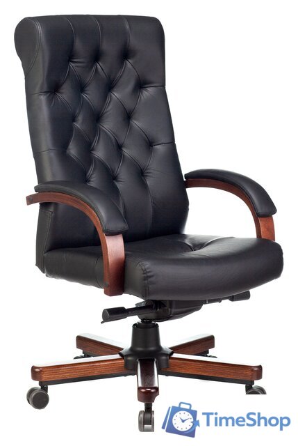 Офисное кресло Бюрократ T-9928WALNUT (черный) - Изображение №1 — Интернет-магазин Time-Shop