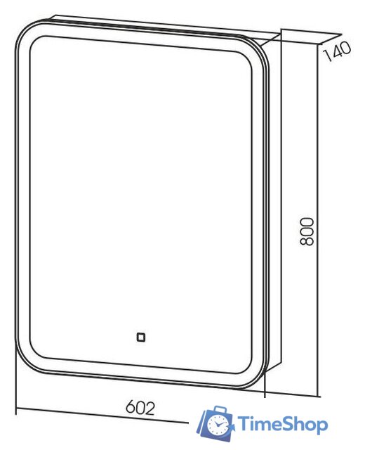  Silver Mirrors Шкаф с зеркалом Фиджи flip 60x80 LED-00002472 - Изображение №4 — Интернет-магазин Time-Shop