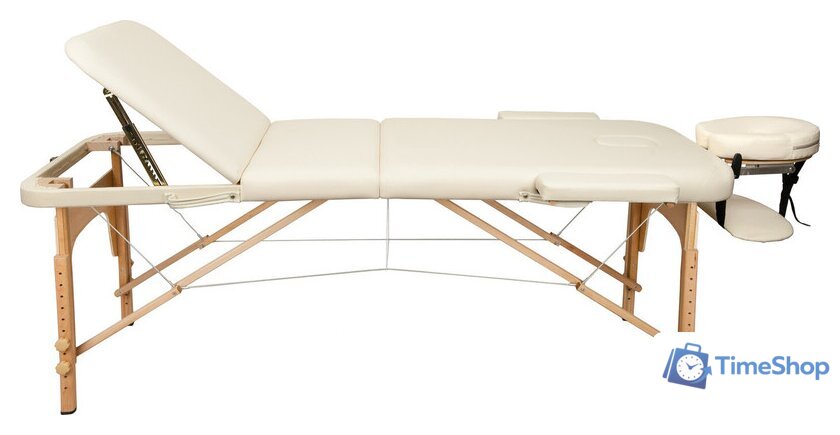 Массажный стол Atlas Sport складной 3-с деревянный 60 см (бежевый) - Изображение №3 — Интернет-магазин Time-Shop