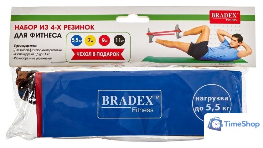 Набор фитнес резинок Bradex SF 0672 (3 шт, от 5.5 до 11 кг) - Изображение №14 — Интернет-магазин Time-Shop