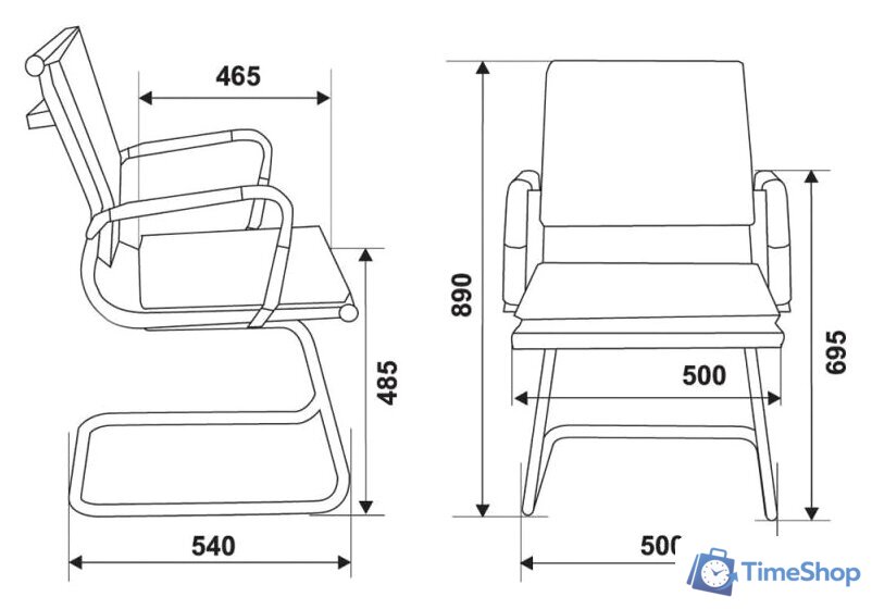Офисный стул Бюрократ CH-993-LOW-V/grey (серый) - Изображение №5 — Интернет-магазин Time-Shop