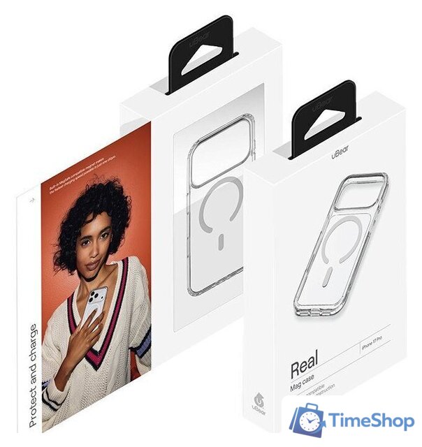 Чехол для телефона uBear Real Mag Case для iPhone 17 Pro Max (прозрачный) - Изображение №4 — Интернет-магазин Time-Shop