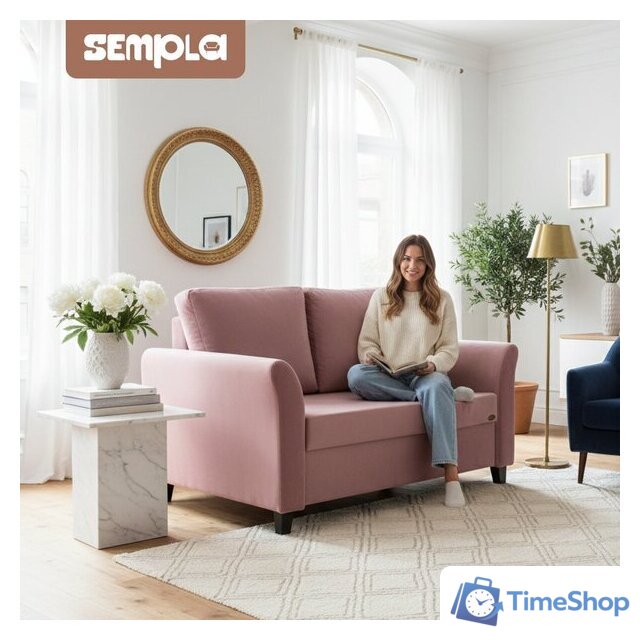 Диван Sempla Джерси 3 - 1200 (альба роза) - Изображение №5 — Интернет-магазин Time-Shop