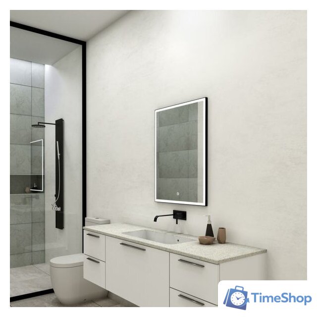  Континент Зеркало Frame Silver Led 60x80 (нейтральная подсветка) - Изображение №1 — Интернет-магазин Time-Shop