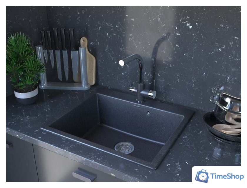 Кухонная мойка Paulmark Kante 60 PM106052-DG - Изображение №3 — Интернет-магазин Time-Shop