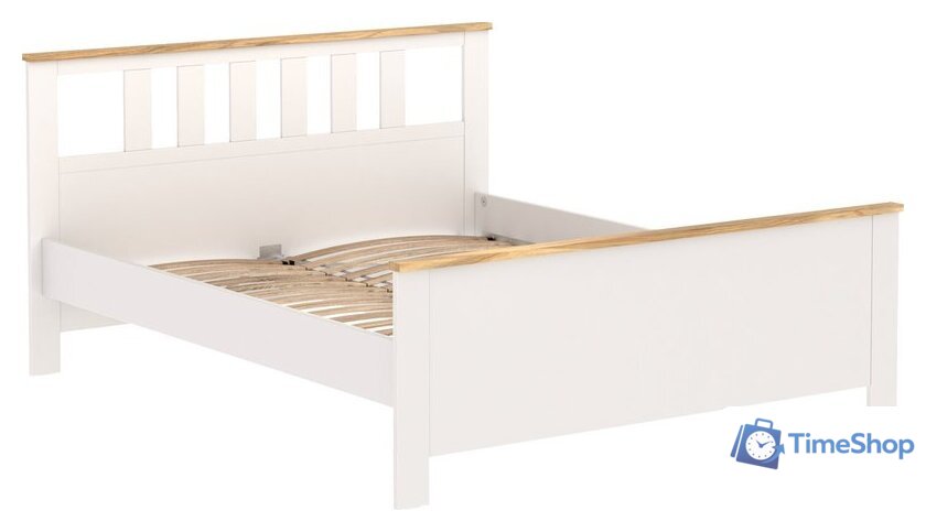 Кровать Mio Tesoro Сага 160х200 / 2.08.04.070.14 (белый/ясень) - Изображение №1 — Интернет-магазин Time-Shop