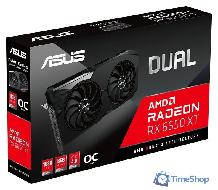 Видеокарта ASUS Dual Radeon RX 6650 XT OC Edition 8GB GDDR6 DUAL-RX6650XT-O8G - Изображение №8 — Интернет-магазин Time-Shop