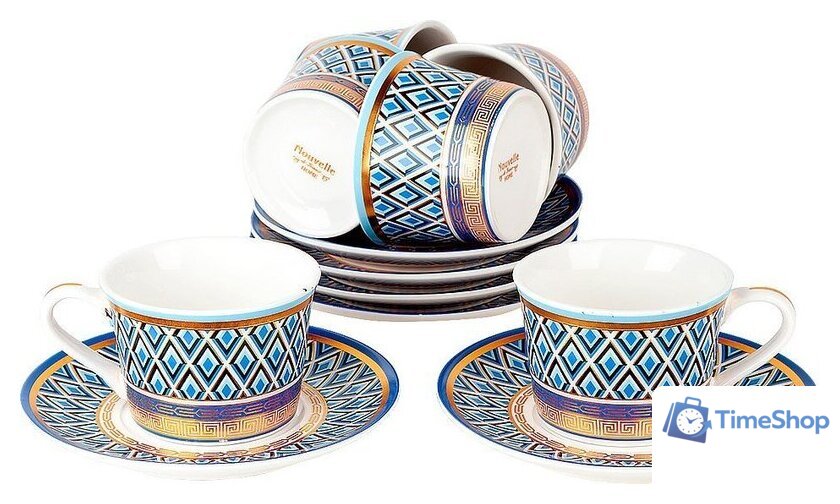 Кружка Nouvelle Golden Blue 0200180 - Изображение №1 — Интернет-магазин Time-Shop