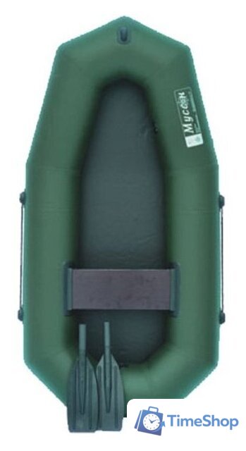 Гребная лодка Муссон R-195 с гребками (зеленый) - Изображение №1 — Интернет-магазин Time-Shop