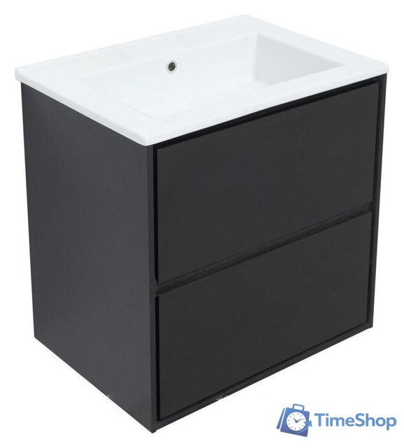  Aquanet Тумба под умывальник Милан 65 306379 (черный глянец) - Изображение №1 — Интернет-магазин Time-Shop