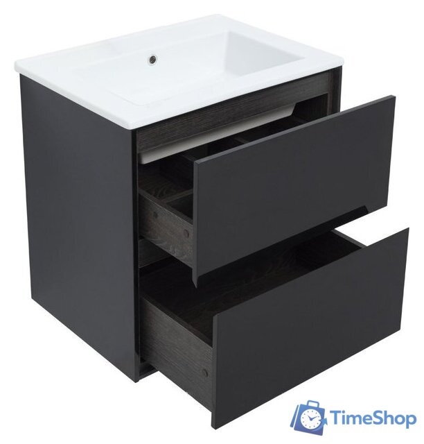  Aquanet Тумба под умывальник Милан 65 306379 (черный глянец) - Изображение №2 — Интернет-магазин Time-Shop