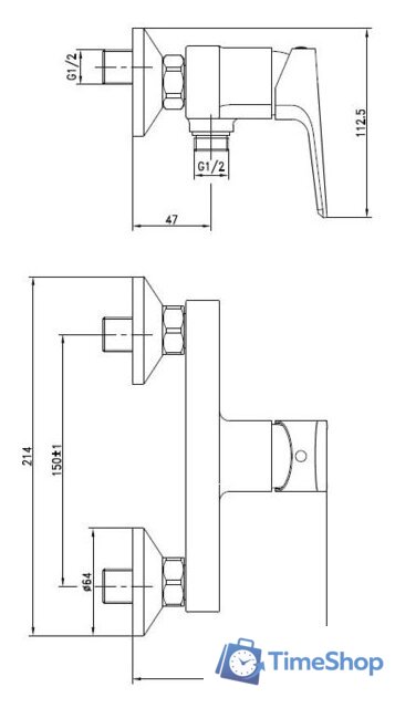 Смеситель Cersanit Nature 63065 - Изображение №2 — Интернет-магазин Time-Shop