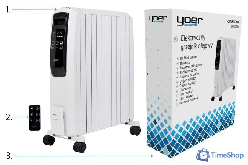 Масляный радиатор Yoer Inferno OFR1025W - Изображение №10 — Интернет-магазин Time-Shop