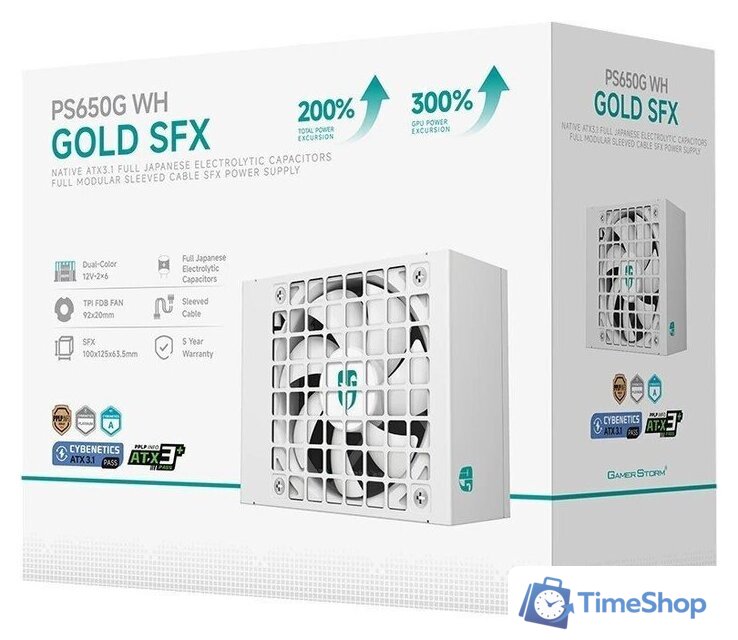 Блок питания GamerStorm PS650G WH - Изображение №8 — Интернет-магазин Time-Shop