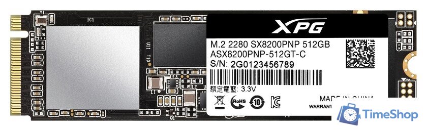 SSD ADATA XPG SX8200 Pro 512GB ASX8200PNP-512GT-C - Изображение №2 — Интернет-магазин Time-Shop