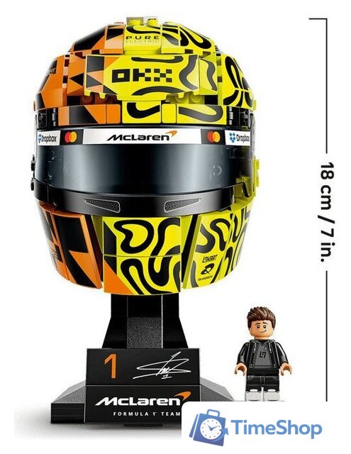 Конструктор LEGO Editions 43023 Шлем McLaren Mastercard F1 Team Lando Norris Helmet - Изображение №6 — Интернет-магазин Time-Shop