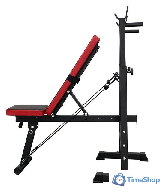 Силовая скамья Calviano 1008 (красный/черный) - Изображение №4 — Интернет-магазин Time-Shop