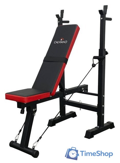 Силовая скамья Calviano 1008 (красный/черный) - Изображение №3 — Интернет-магазин Time-Shop