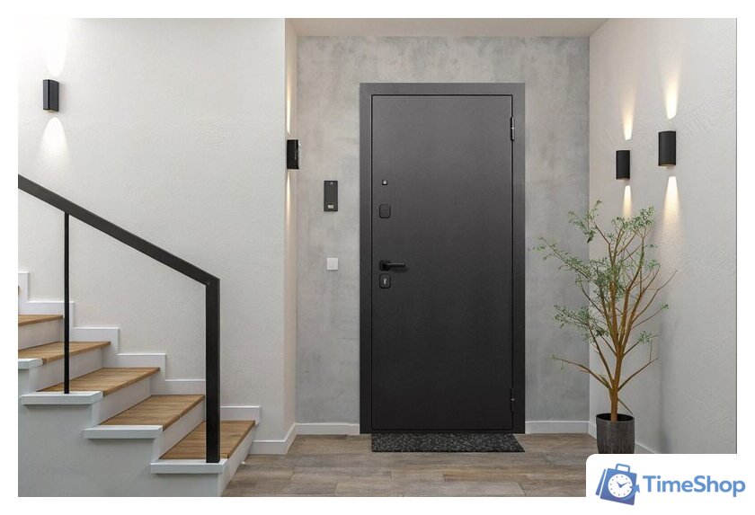 Металлическая дверь Guard Зеркало серебристый/белый матовый (96x205, правая) - Изображение №6 — Интернет-магазин Time-Shop