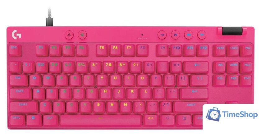 Клавиатура Logitech G Pro X TKL Rapid Analog 920-013253 (розовый, нет кириллицы) - Изображение №1 — Интернет-магазин Time-Shop