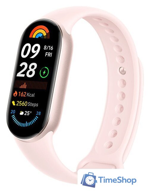 Фитнес-браслет Xiaomi Smart Band 9 (розовое золото, с розовым силиконовым ремешком, китайская версия) - Изображение №1 — Интернет-магазин Time-Shop