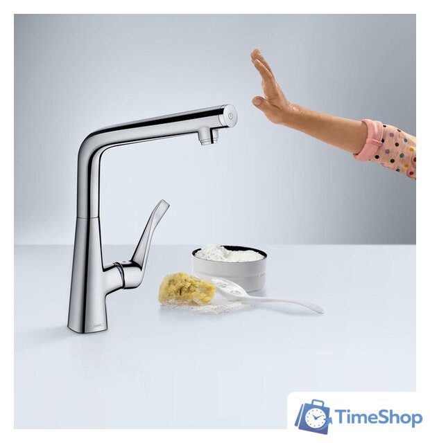 Смеситель Hansgrohe Metris Select 14883000 - Изображение №5 — Интернет-магазин Time-Shop